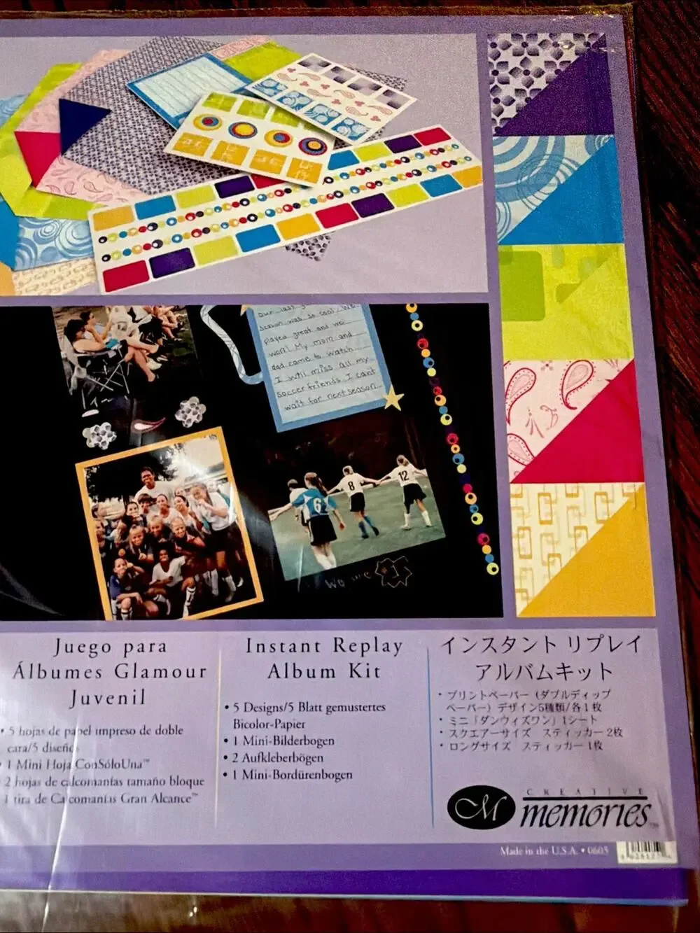 Creative Memories Kit Instant Replay, Album Kit Colorful Sports Bright Colors￼
